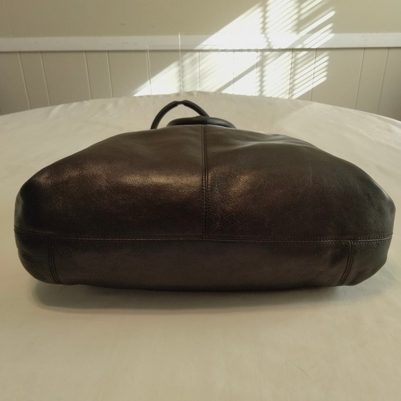 Coach Black Leather Purse Satchel Handbag - Picture 12 of 16